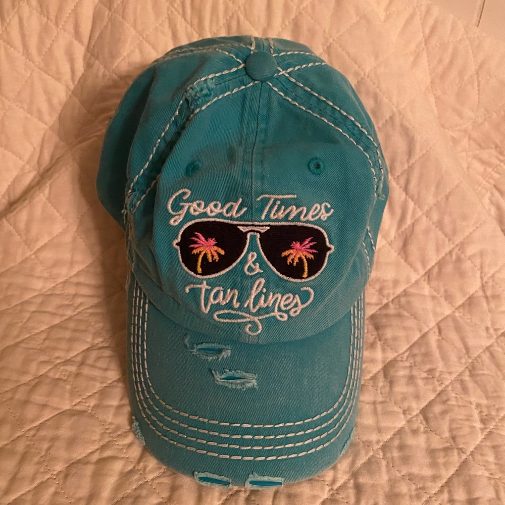 Womens Good Times and Tan Lines Distressed Hat